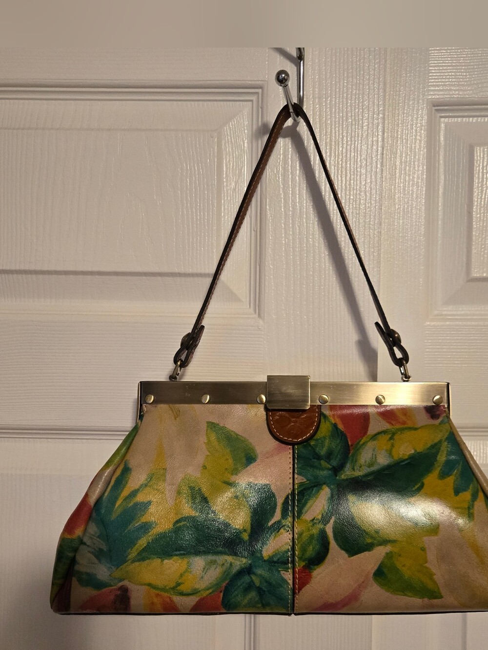 Patricia Nash Ferrara Frame Satchel Floral Hand Bag
